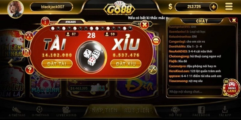 cầu tài xỉu go88 xanh chín